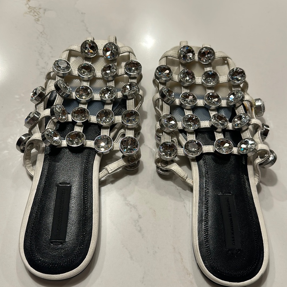 Alexander wang Diamond studded mules size 6 1/2 excellent condition